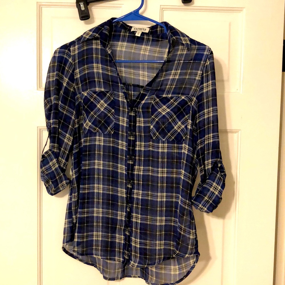 Express sheer Portofino shirt. XS